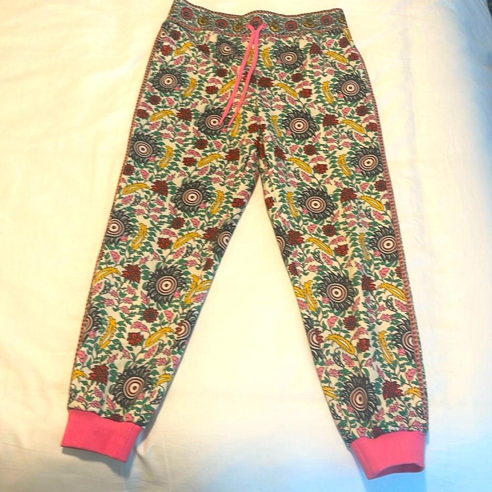 Alice + Olivia floral print drawstring joggers (size medium)